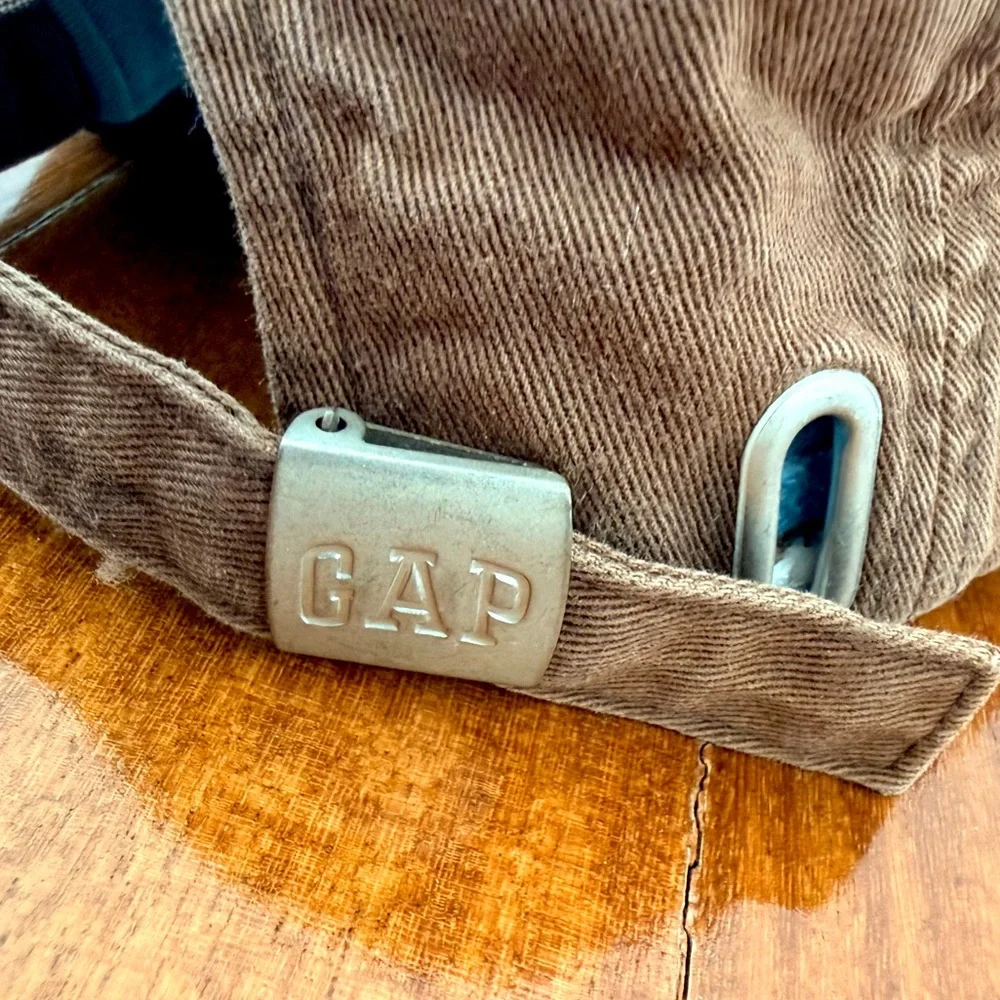 GAP Kids Boys Baseball Cap GAP Logo Appliqué Hat Brown Blue Cream Patch Size S/M